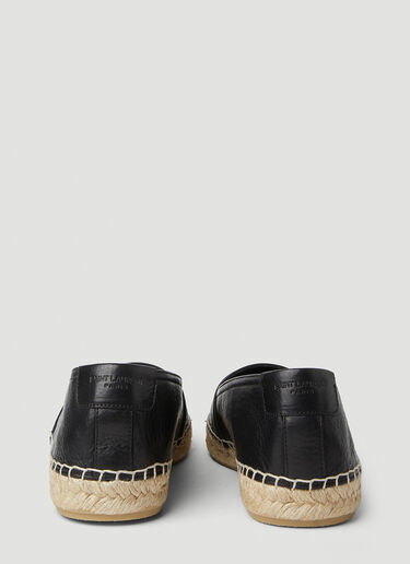 Saint Laurent YSL Monogram Espadrilles Black sla0151041