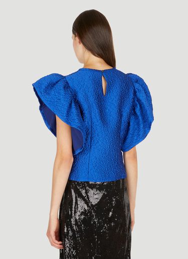 Koché Ruffle Sleeve Top Blue kce0249019