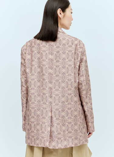 Dries Van Noten 프린트 실크 블레이저  핑크 dvn0256028