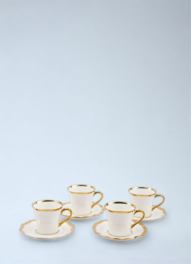 Porcelain Teacup and Saucer Set POLSPOTTEN Porcelain Teacup and Saucer Set White wps0691992