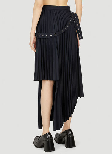 Eyelets Belt Strap Pleated Skirt Rokh Eyelets Belt Strap Pleated Skirt Navy rok0252005