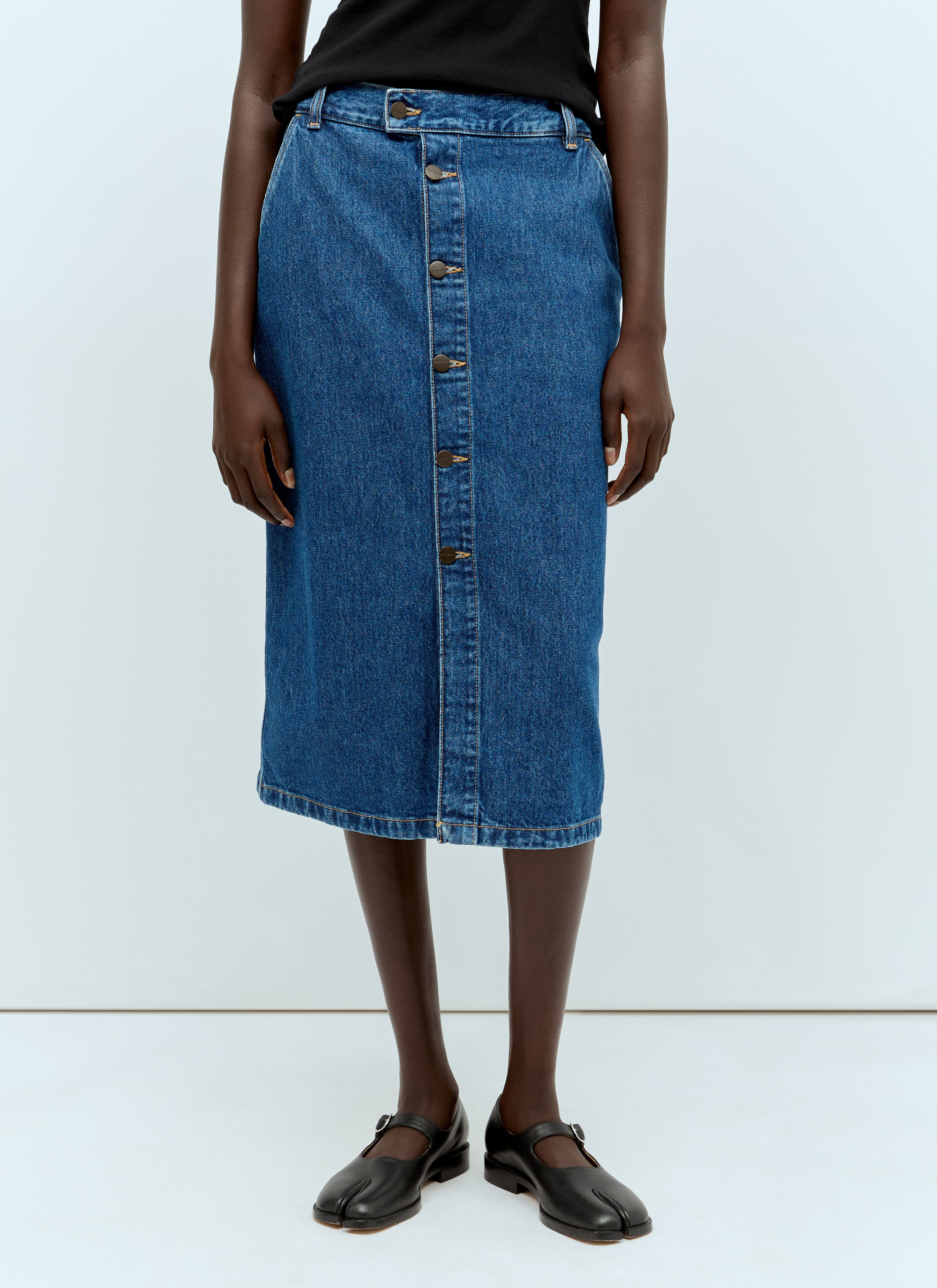 TOTEME Colby Denim Skirt Blue tot0257015