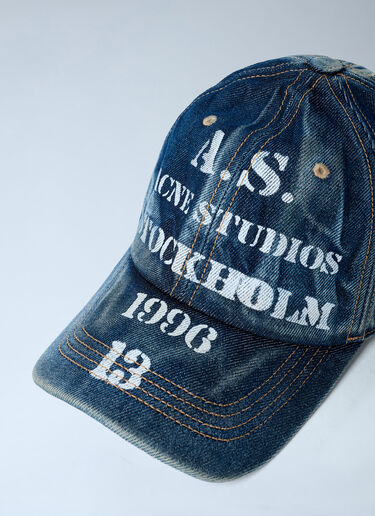 Logo Motif Baseball Cap Acne Studios Logo Motif Baseball Cap Denim acn0162030