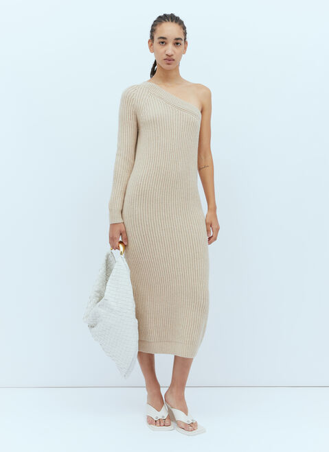 Max Mara ワンスリーブリブマキシドレス ピンク max0253013