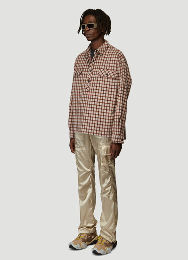 Ottolinger Oversized Flannel Shirt Beige ott0138005