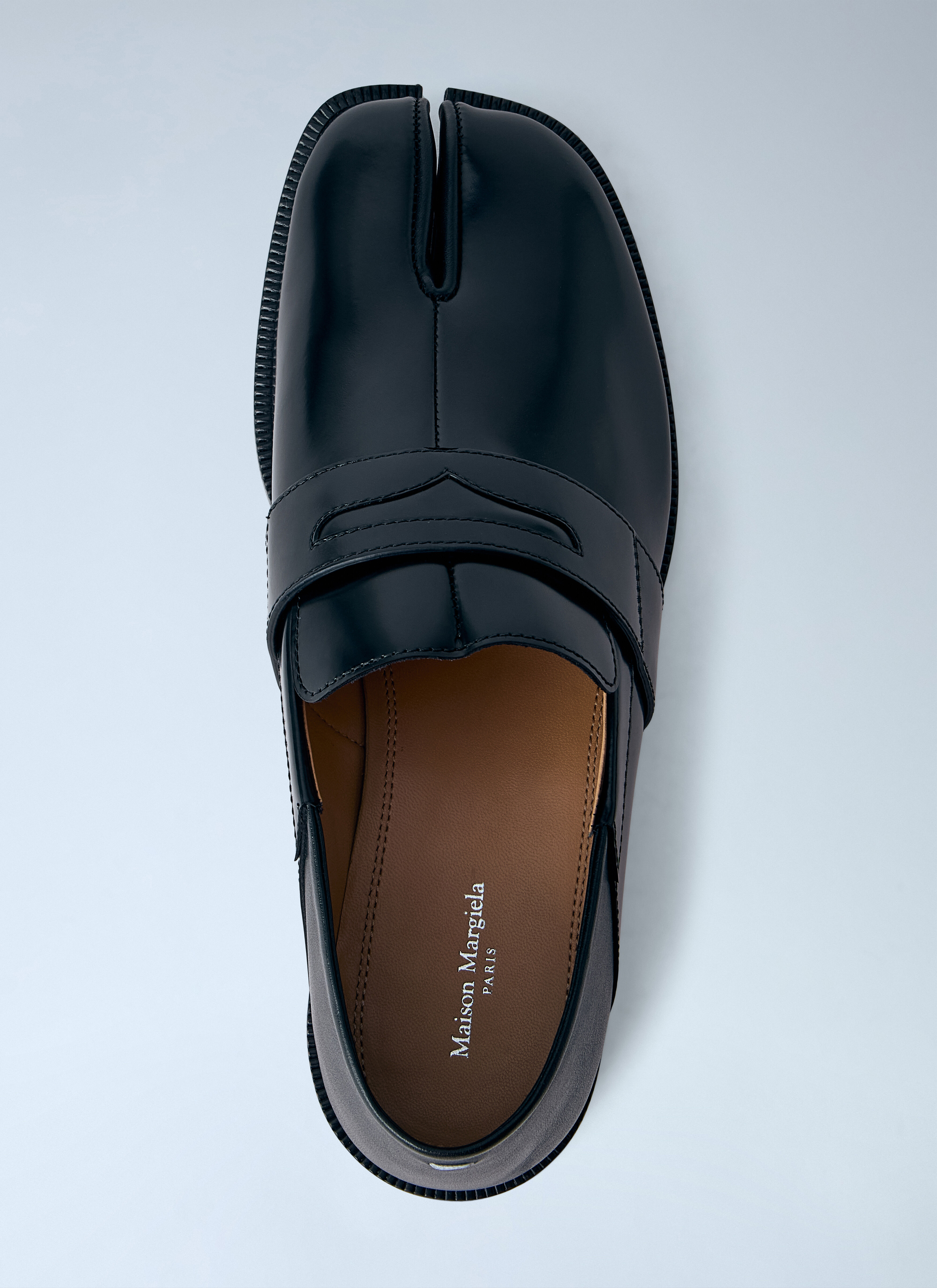Maison Margiela Tabi Leather Loafers in Black | LN-CC