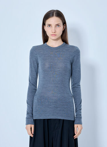 LN-CC® - RÓHE: Fine Merino Long Sleeve - Grey RÓHE Fine Merino Long Sleeve Grey roe0265001