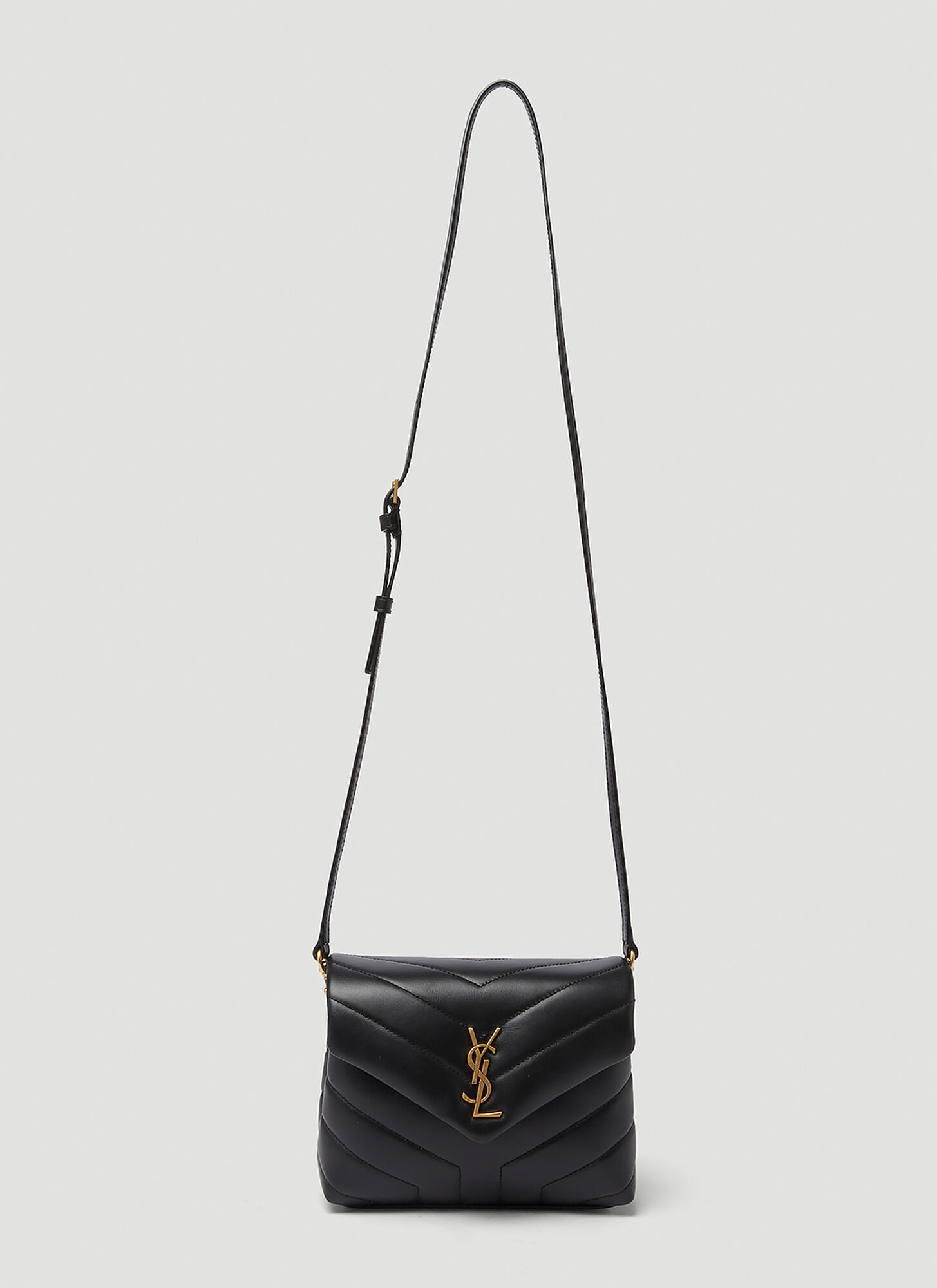 Saint Laurent Toy Loulou Crossbody Bag In Black