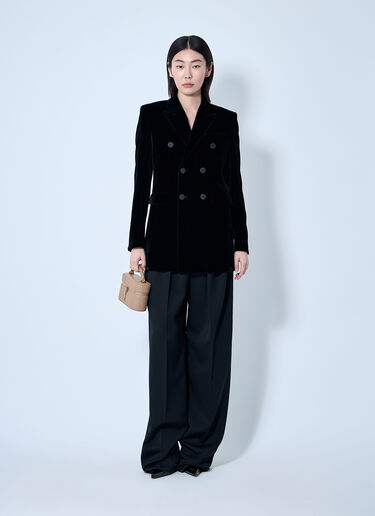 Saint Laurent Velvet Blazer Black sla0259005