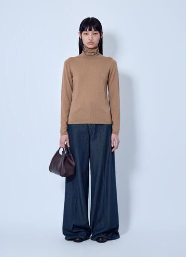 Max Mara Wide-Leg Denim Trousers Navy max0266013