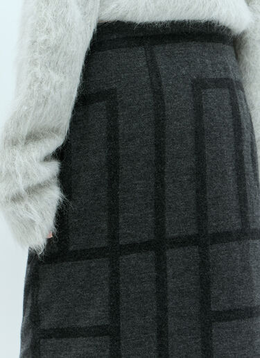 TOTEME Monogram Winter Sarong Grey tot0255016