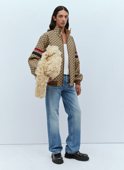 Dries Van Noten GG Cotton Canvas Zip Jacket Blue dvn0154003