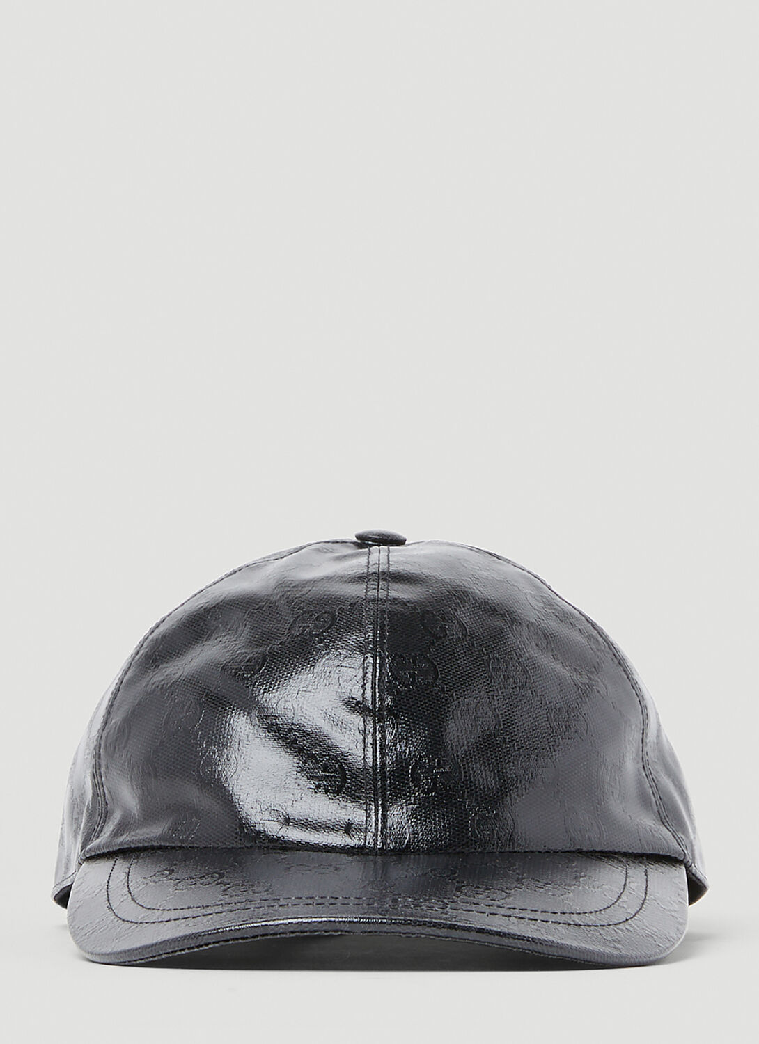 Shop Gucci Gg Embossed Baseball Cap In Black