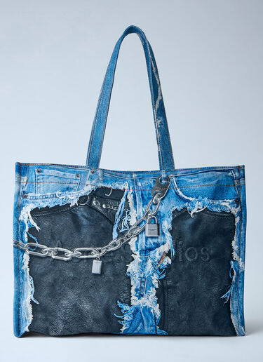 Acne Studios Trompe-L'Oeil Tote Bag Blue acn0364006