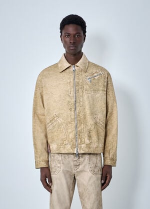 Vivienne Westwood Denim Zip Jacket Beige vvw0164010