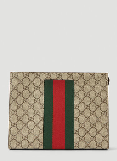 Gucci GG Supreme 织带袖珍包 米 guc0141037