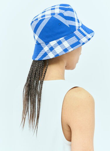 Burberry Check Bucket Hat Blue bur0255004