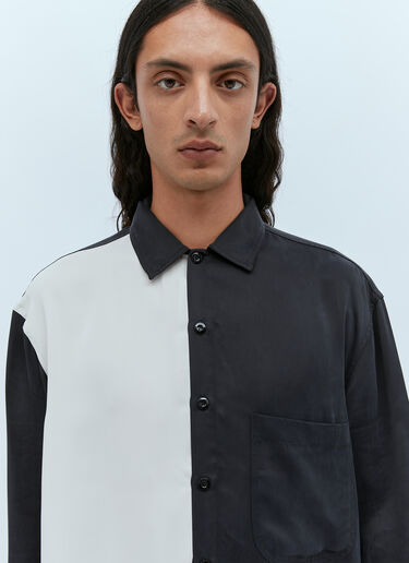 Song for the Mute Oversized Colour Block Shirt Black sfm0154005