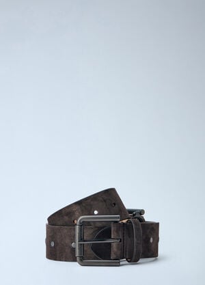Max Mara Suede Finish Belt Dark Brown max0266230