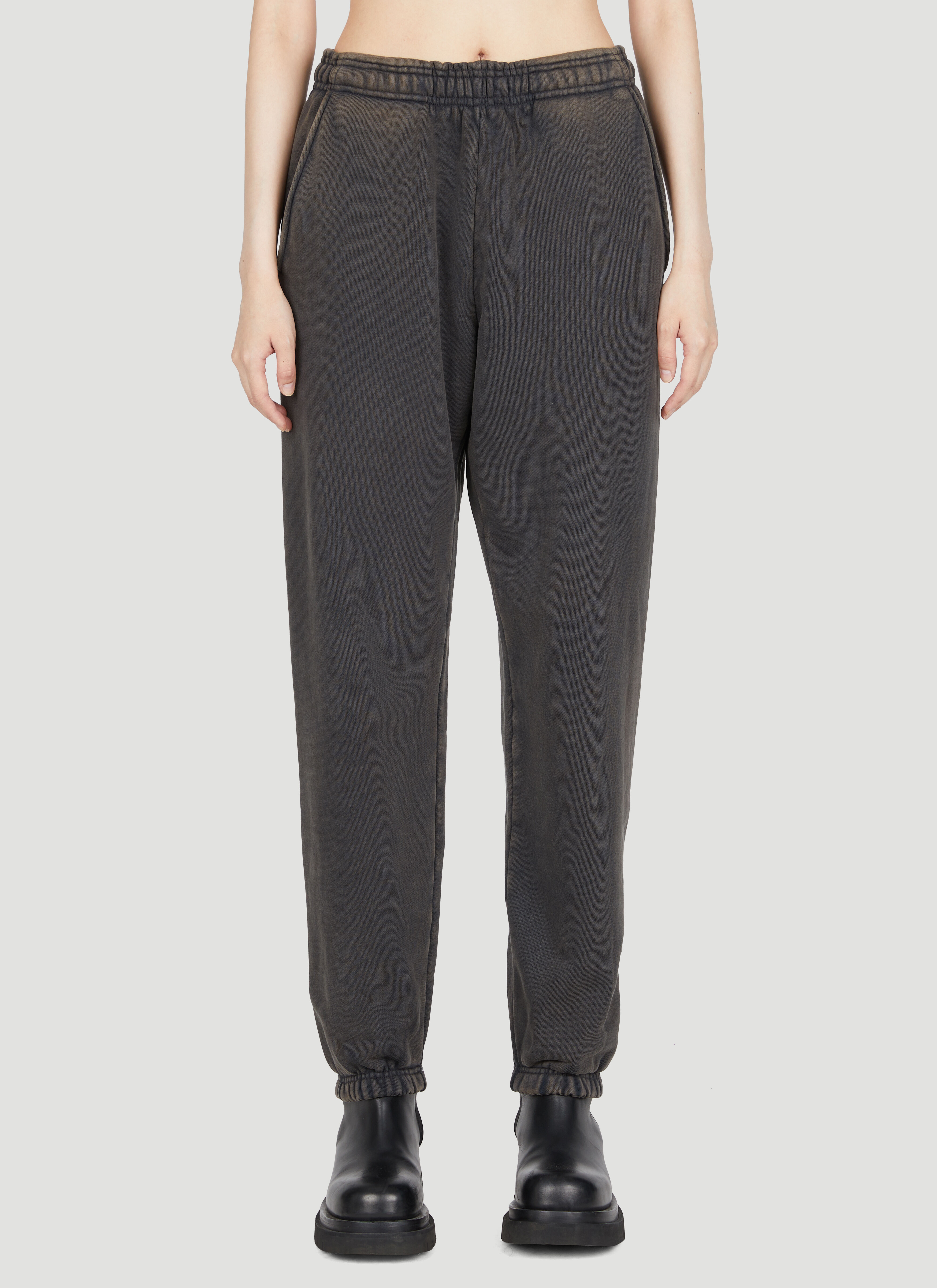 Entire Studios Women s Washed Heavy Track Pants in Black LN CC