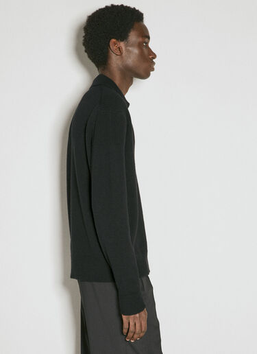 Football Polo Knit Sweater Vivienne Westwood Football Polo Knit Sweater Black vvw0155007