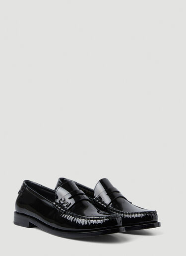 Saint Laurent Le Penny Strap Loafers Black sla0249084