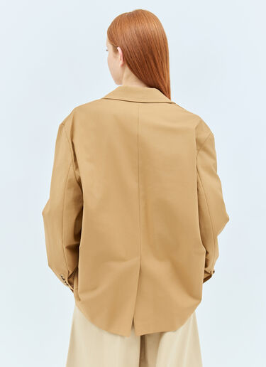 Max Mara Oversized Canvas Blazer Beige max0257004