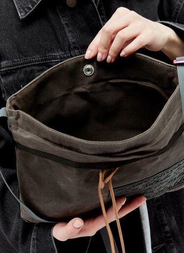 Acne Studios Canvas Crossbody Bag Grey acn0355014