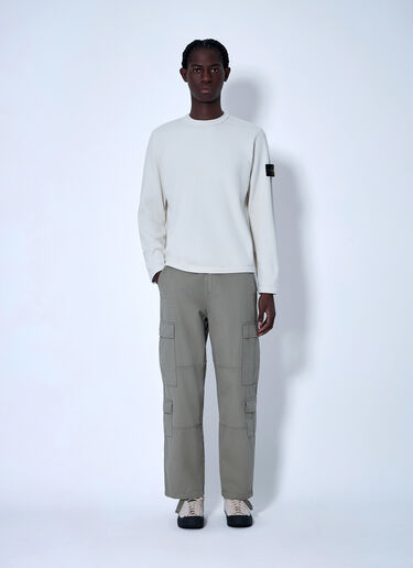 Stone Island Logo Patch Sweatshirt Ivory sto0164013