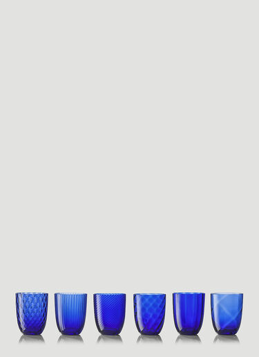 NasonMoretti Set of Six Idra Water Glass Blue wps0644542