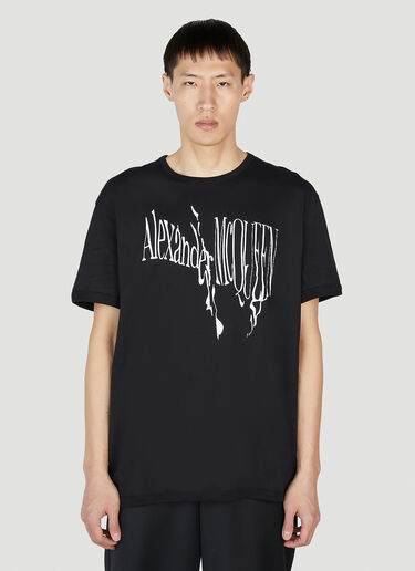 Alexander McQueen 徽标印花T恤 黑 amq0151022