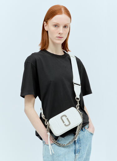 Marc Jacobs The Monogram Debossed Snapshot Shoulder Bag White mcj0255026