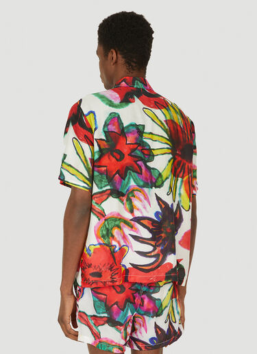 Our Legacy Flowers Print Revere Shirt Red our0349003