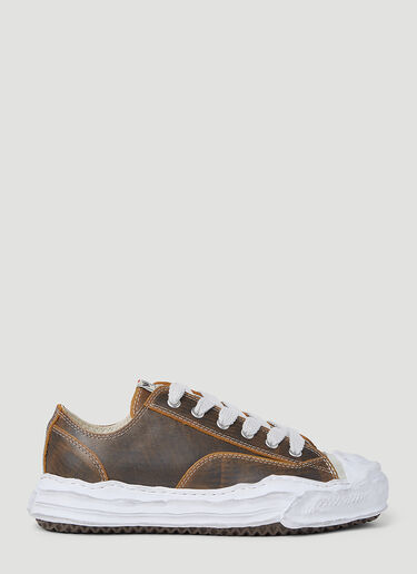 Maison Mihara Yasuhiro Hank OG Sole Leather Low Top Sneaker Black mmy0154019