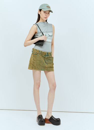 Acne Studios Denim Cord Mini Skirt Yellow acn0256028