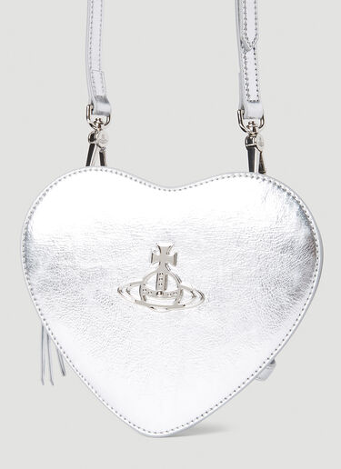 Vivienne Westwood Louise Heart Shoulder Bag Silver vvw0251057