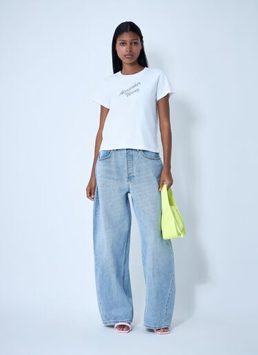 Alexander Wang Logo Motif T-Shirt White awg0261004