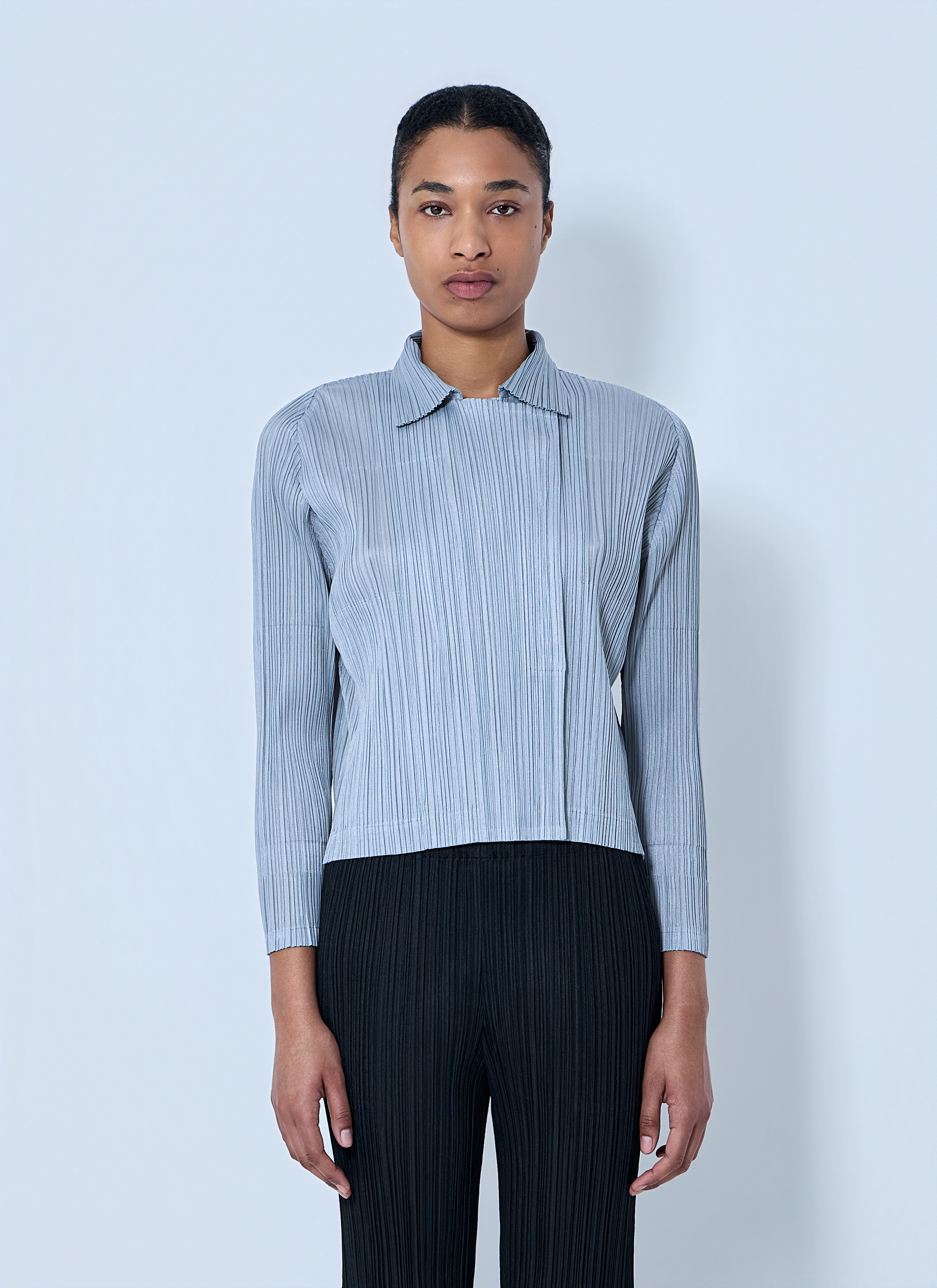 PLEATS PLEASE カットソーとボタン付きシャツ PleatsPleaseIsseyMiyake：ウィメンズプリーツトップス＆ワンピース|LN-CC®
