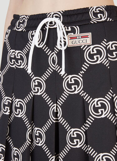 Gucci Interlocking G Pleat Skirt Blue guc0247032