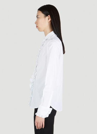 Saint Laurent Ruffle Trim Shirt White sla0251017