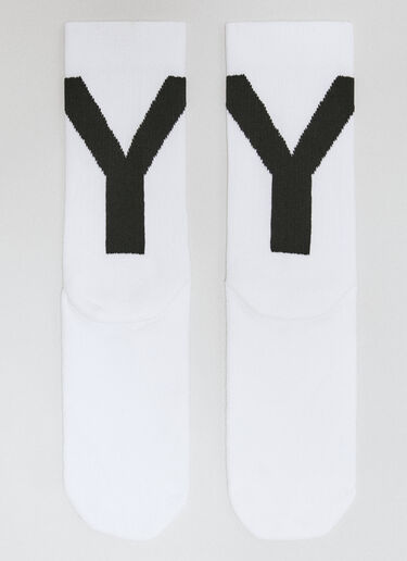 Y-3 High-Top Logo Socks White yyy0356030