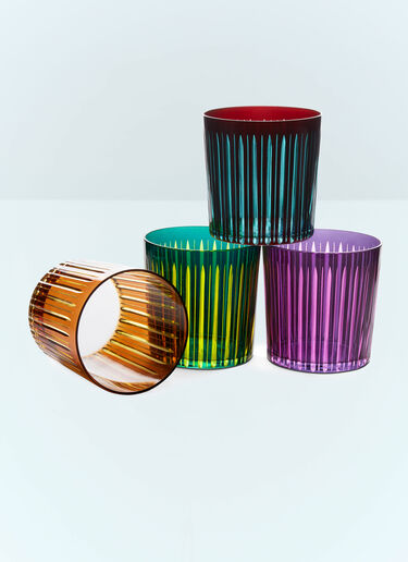 L'Objet Set Of Four Prism Cocktail Glasses Multicolour wps0691618