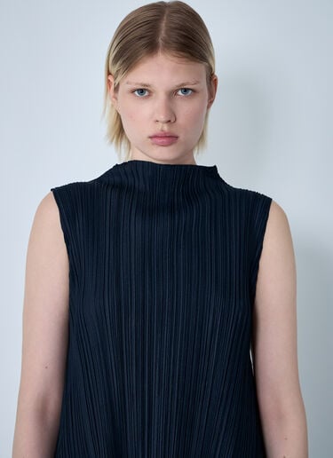 Pleats Please Issey Miyake Tunic Mellow Pleated Top Blue plp0261005