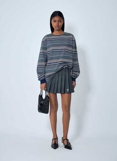 Miu Miu Logo Motif Top Blue miu0263011