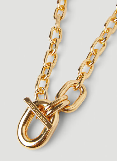 Rabanne XL Link Pendant Necklace Gold pac0248031