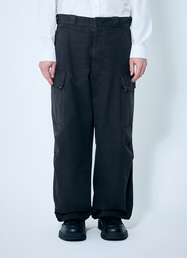 Prada Garment-Dyed Cargo Pants Black pra0159037