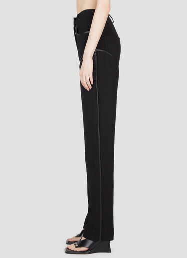 Paris Georgia Hook And Eye Straight Leg Pants Black pag0254003