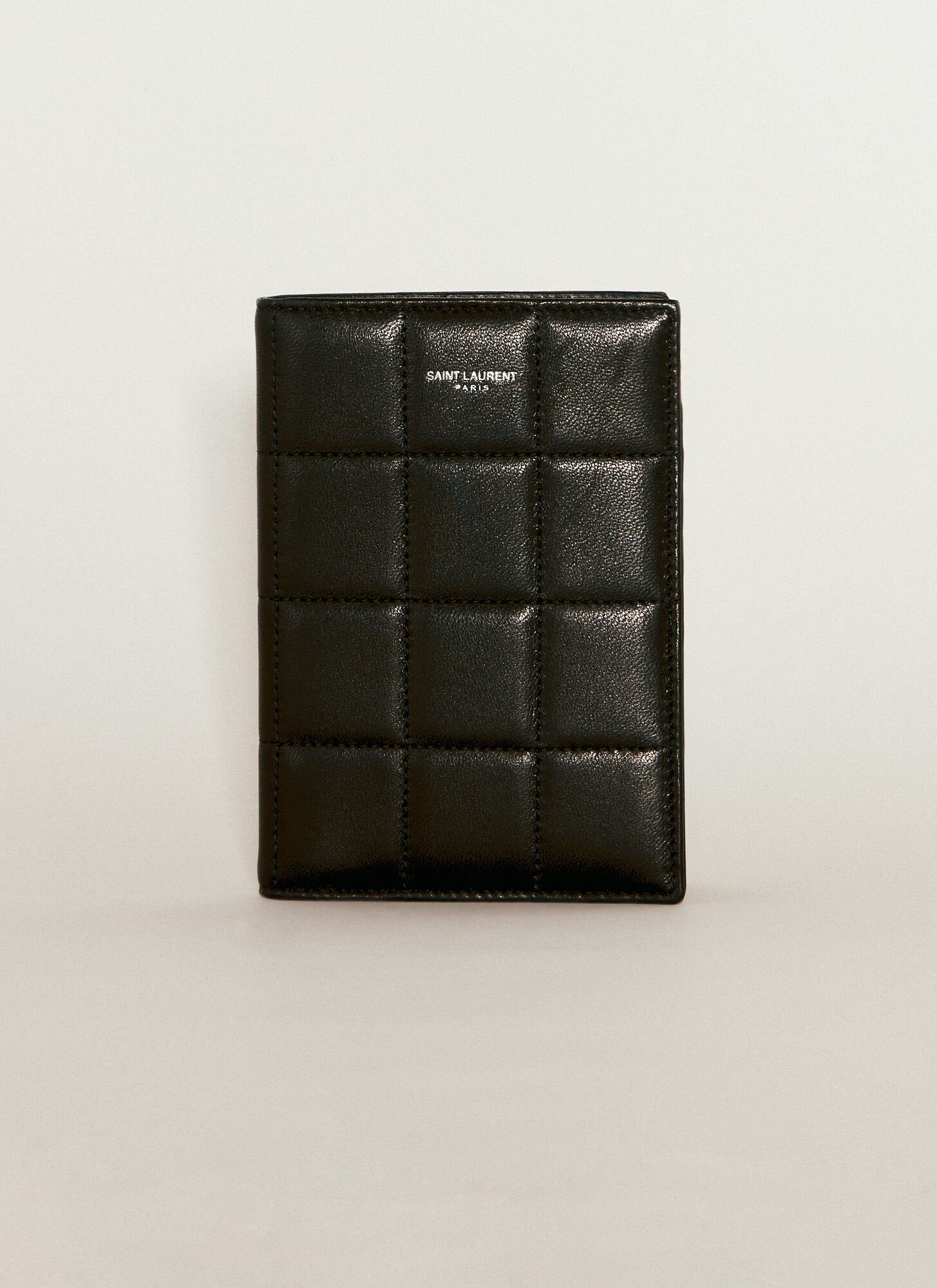 Shop Saint Laurent Paris Passport Case In Black
