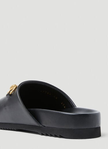 Gucci Horsebit Leather Slippers Black guc0253102