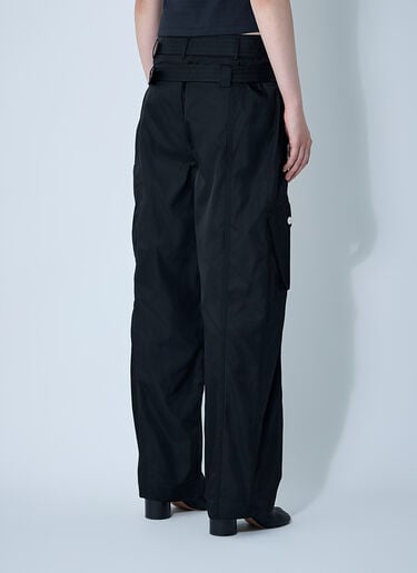 GANNI Duchesse Cargo Pants Black gan0260013